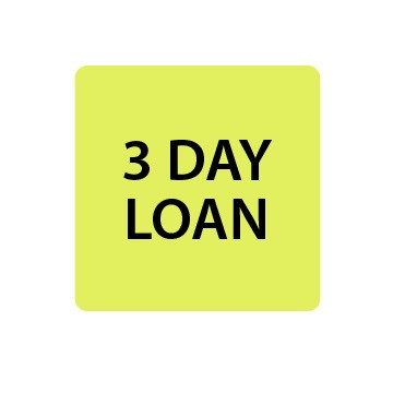 Fluoro Yellow 3 Day Loan Spine Labels