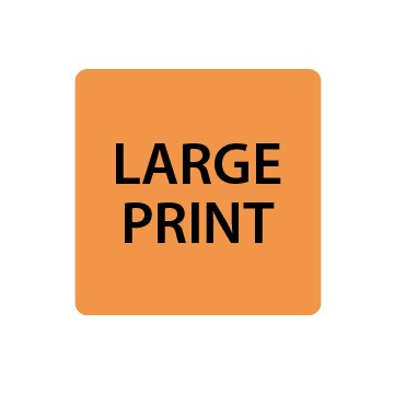 Fluoro Orange Large Print Spine Labels
