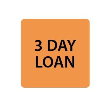Fluoro Orange 3 Day Loan Spine Labels