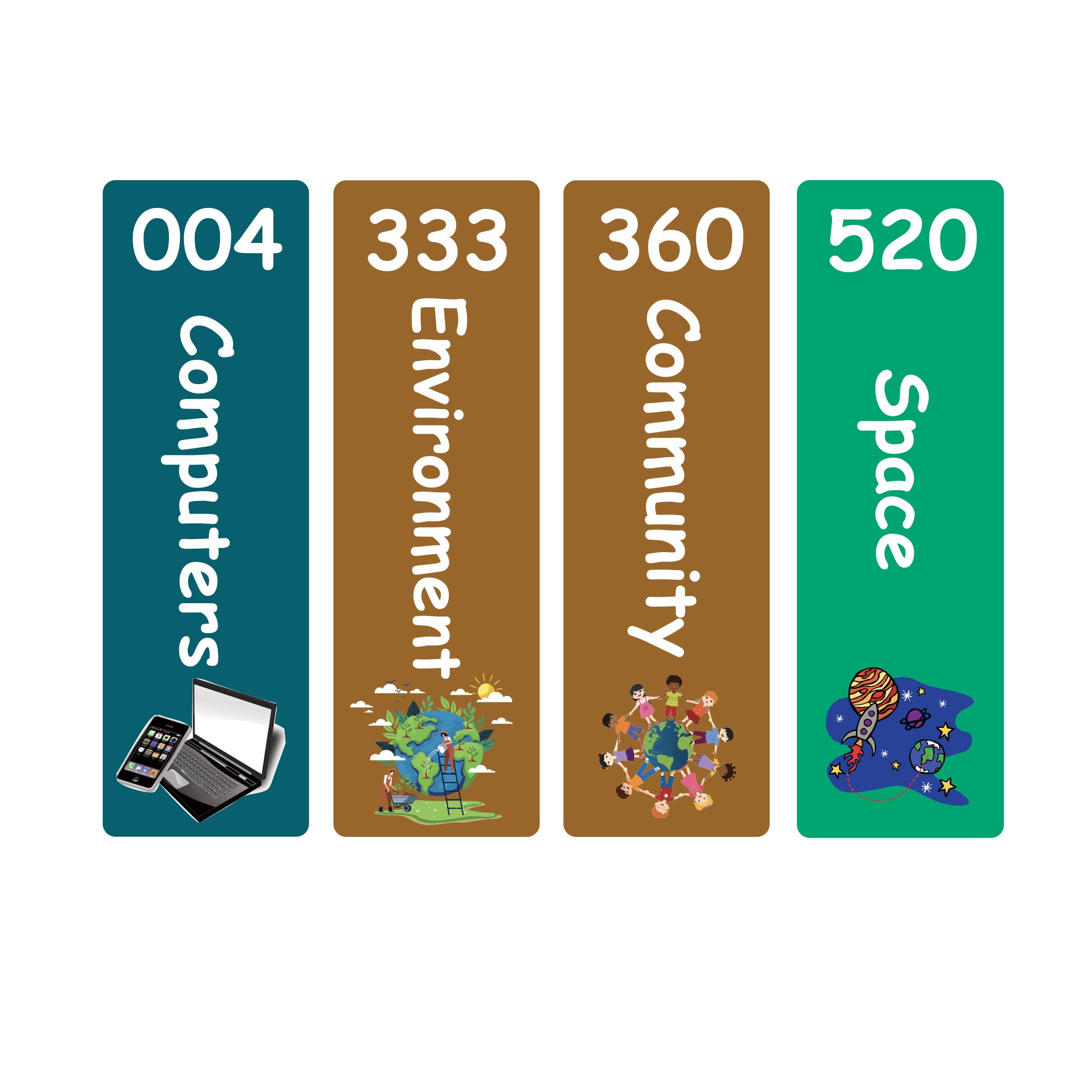 Junior Expanded Non Fiction Sticky Back Signs Set 1 Design 5