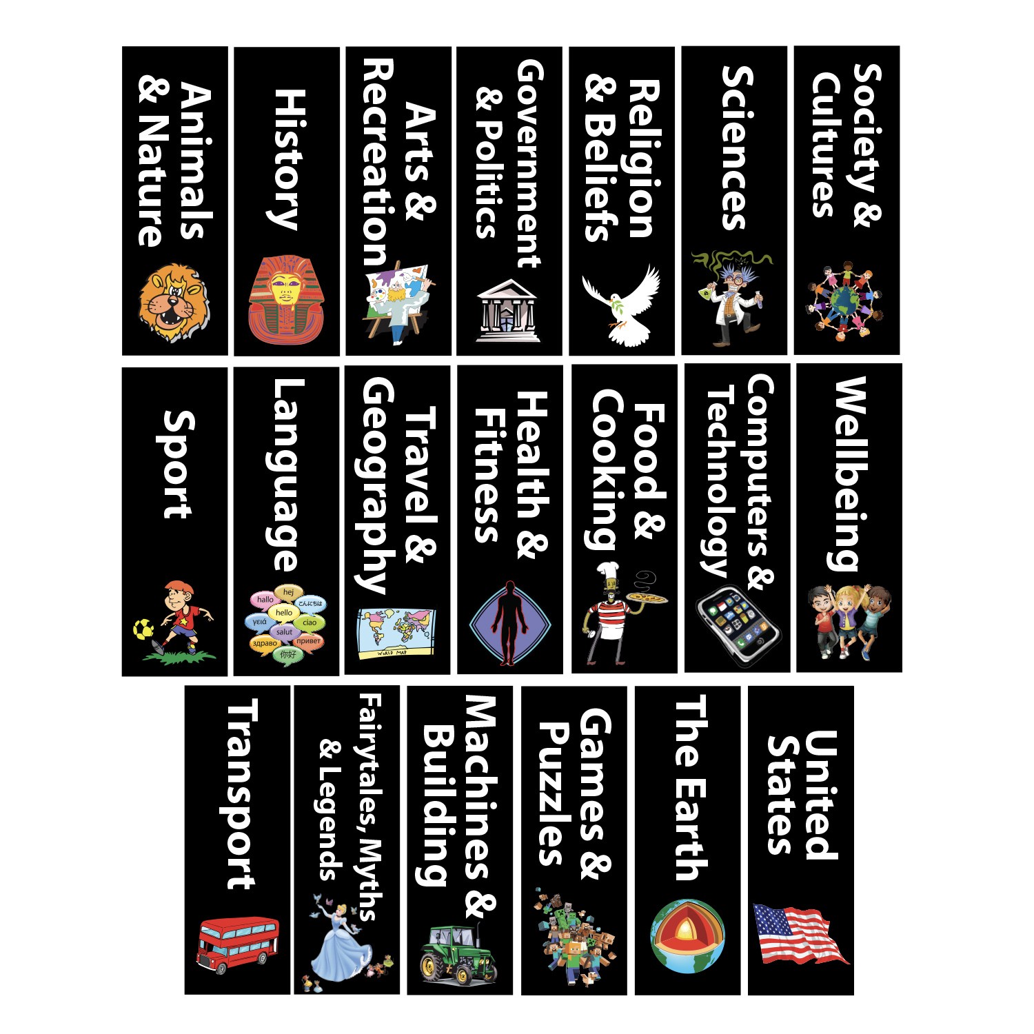 Junior Non Fiction Genre Sticky Back Signs