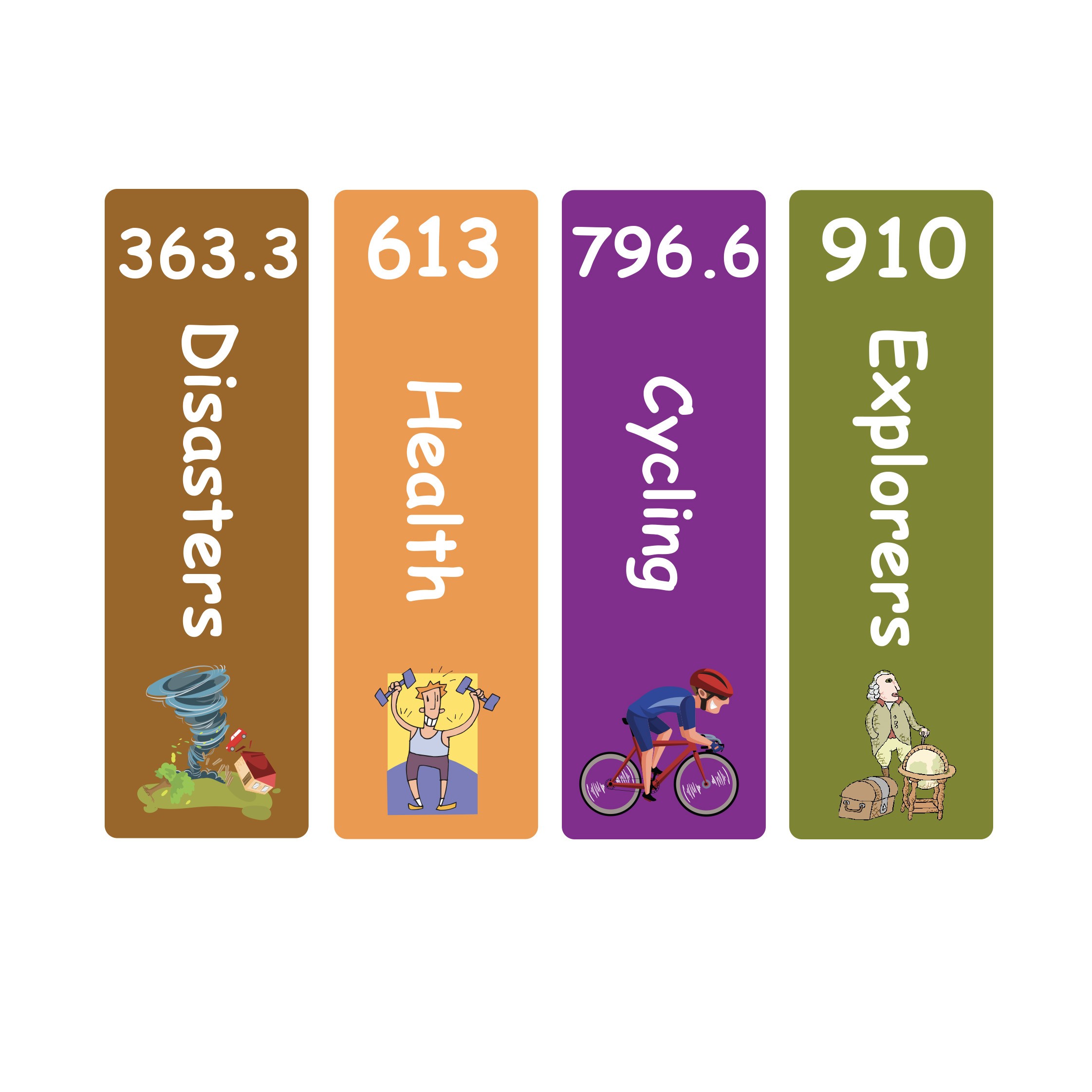 Junior Expanded Non Fiction Sticky Back Signs Set 4 Design 5