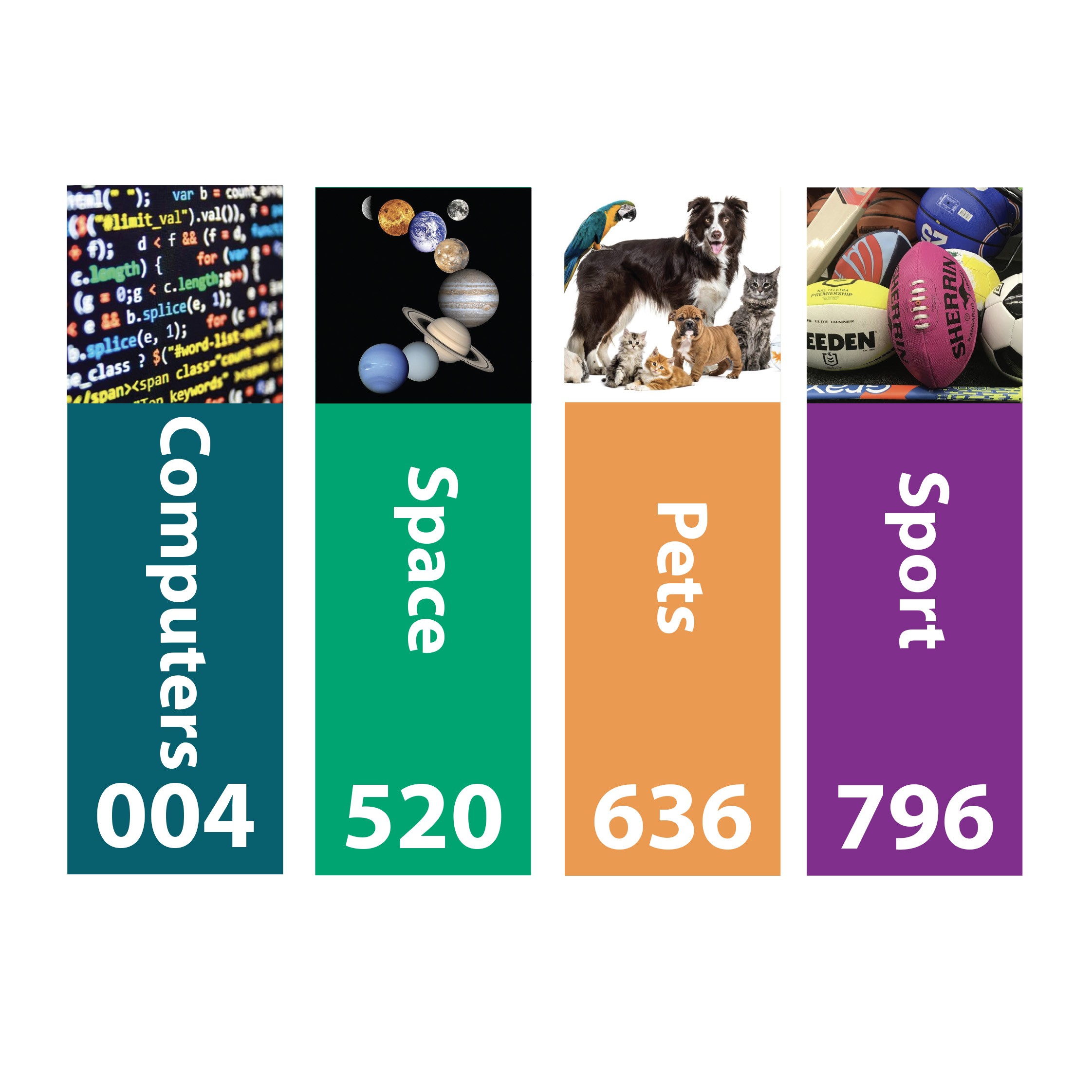 Senior Expanded Non Fiction Sticky Back Signs Set 1 Design 5