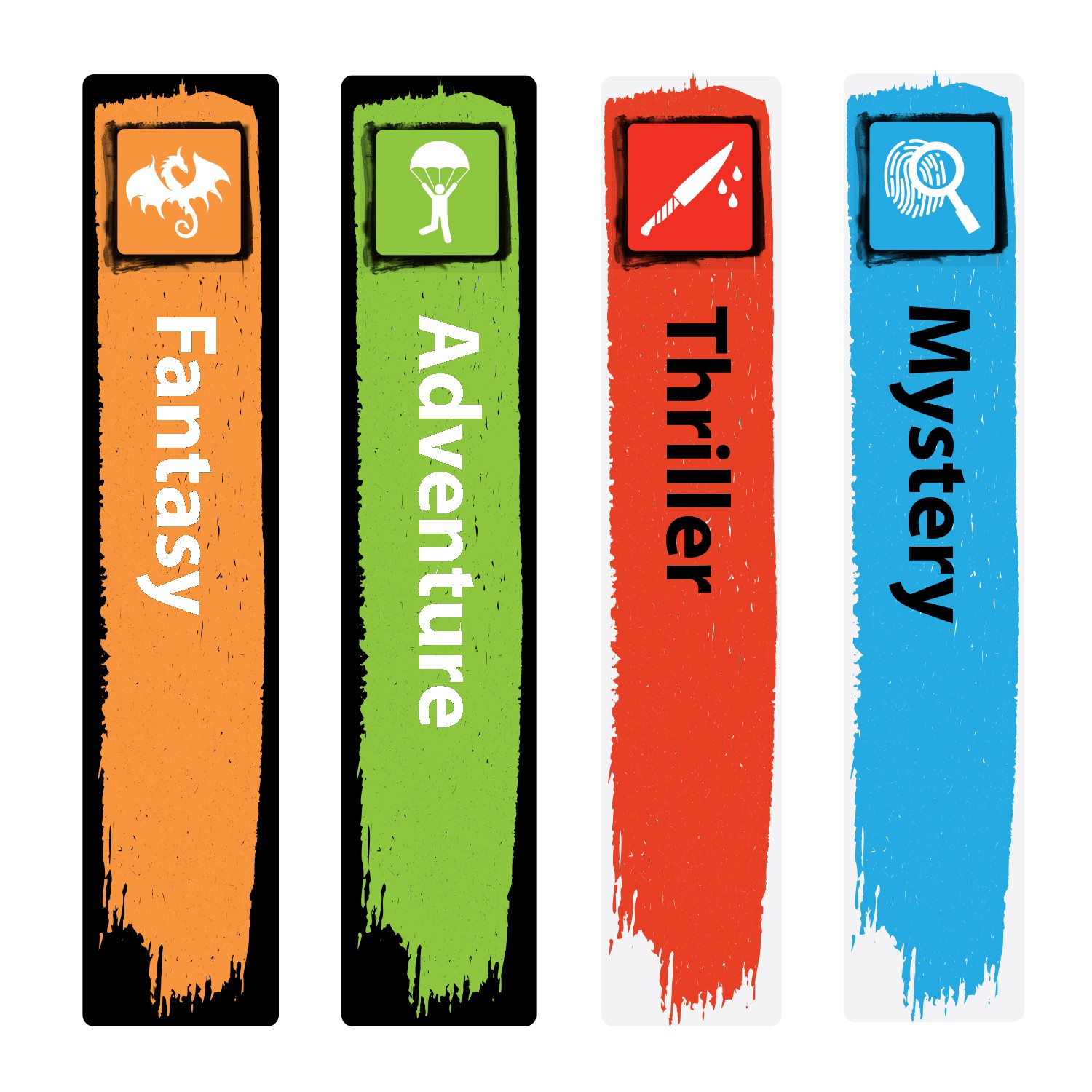 Icon Genre Slimline Sticky Back Signs (Design 1) (25)