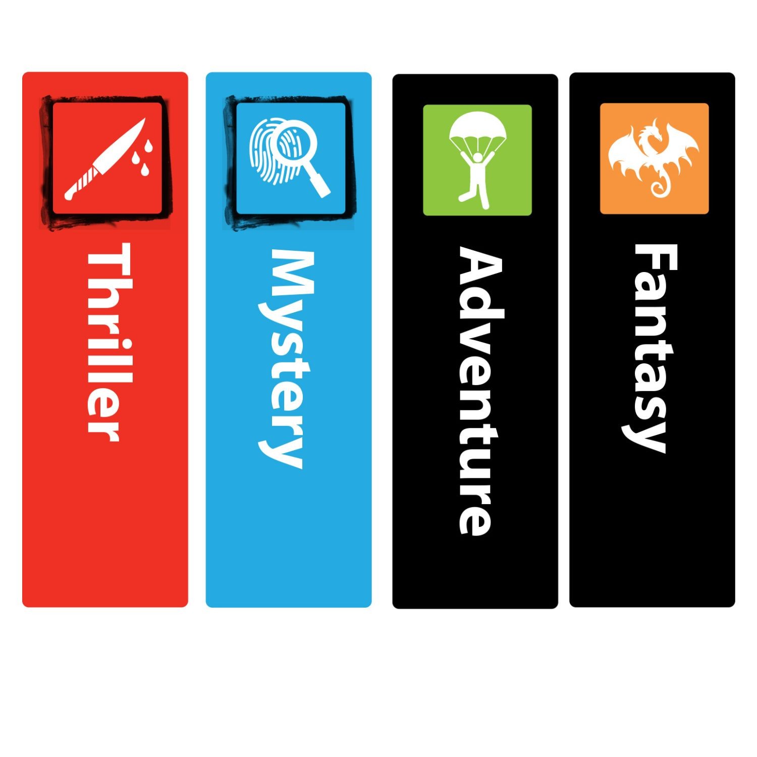 Icon Genre Sticky Back Signs (Design 2) (25)