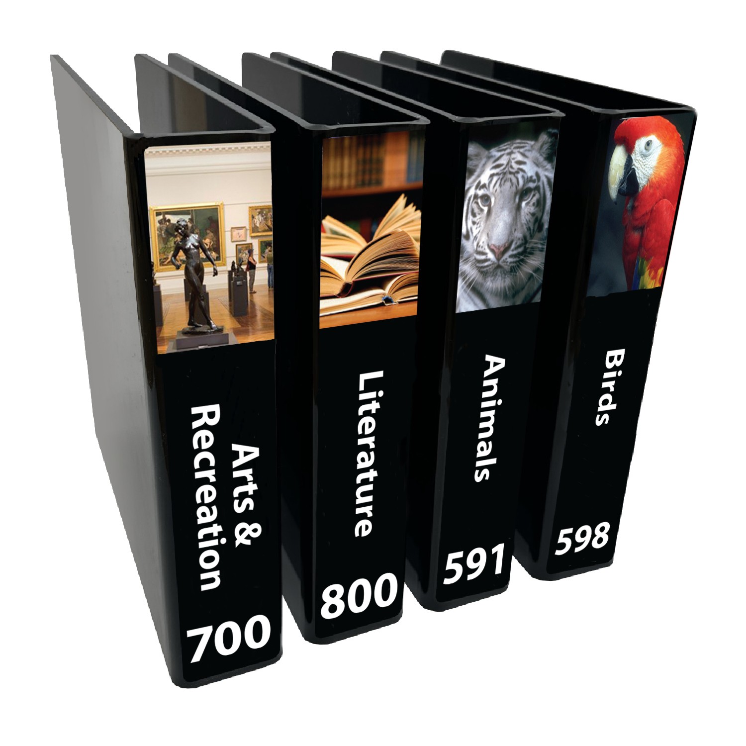 Senior Expanded Non Fiction Slimline Divider Starter Pack (Black)