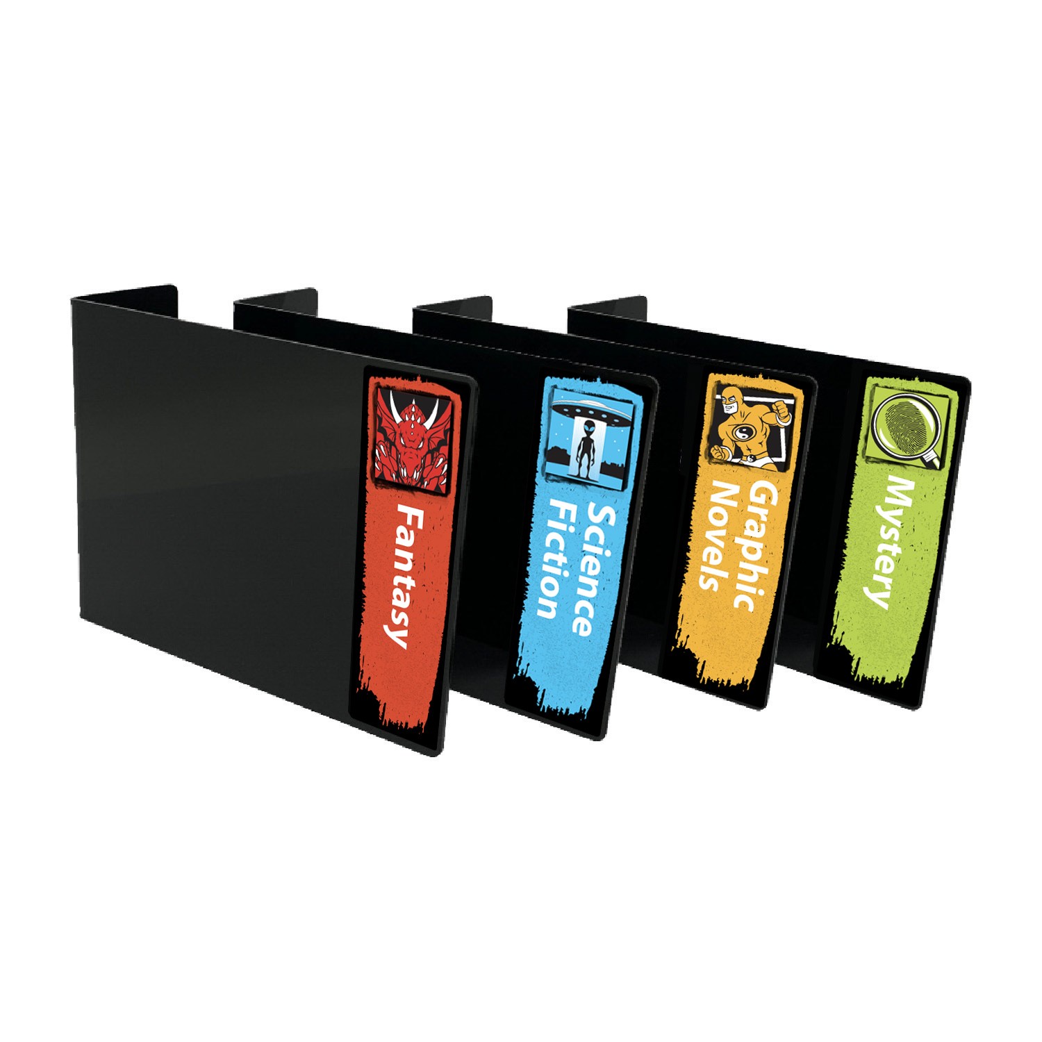 Senior Genre Acrylic Collection Divider Starter Pack (double-sided) (Black)