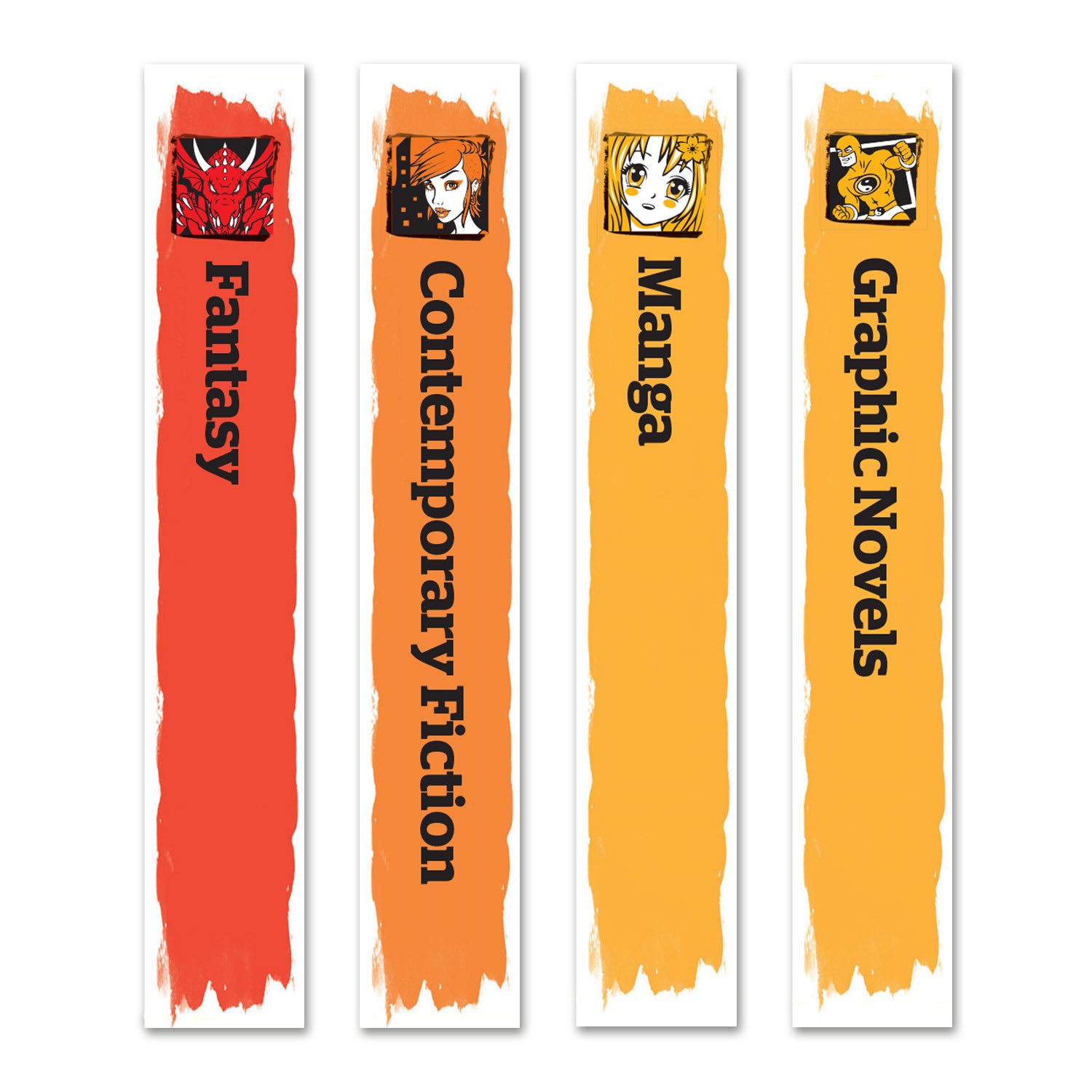 Senior Genre Slimline Sticky Back Signs (28)