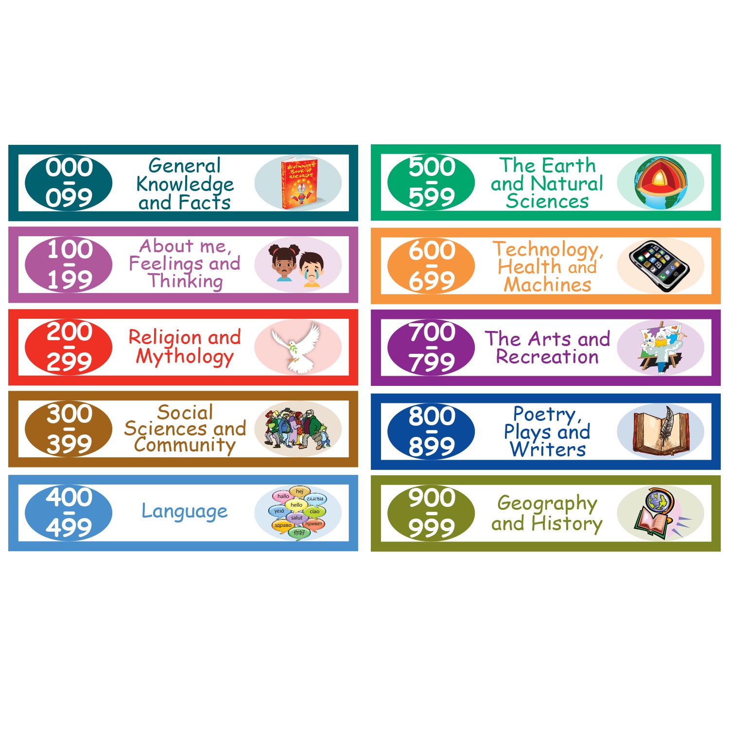 Basic Non Fiction Front Facing Stickers