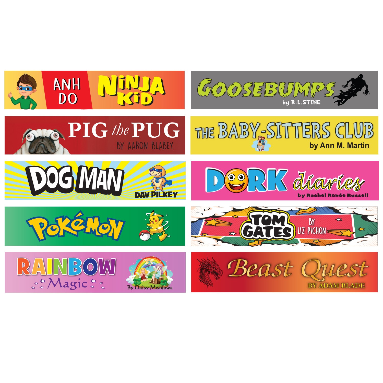 Junior Series Set 2 Front Facing Stickers