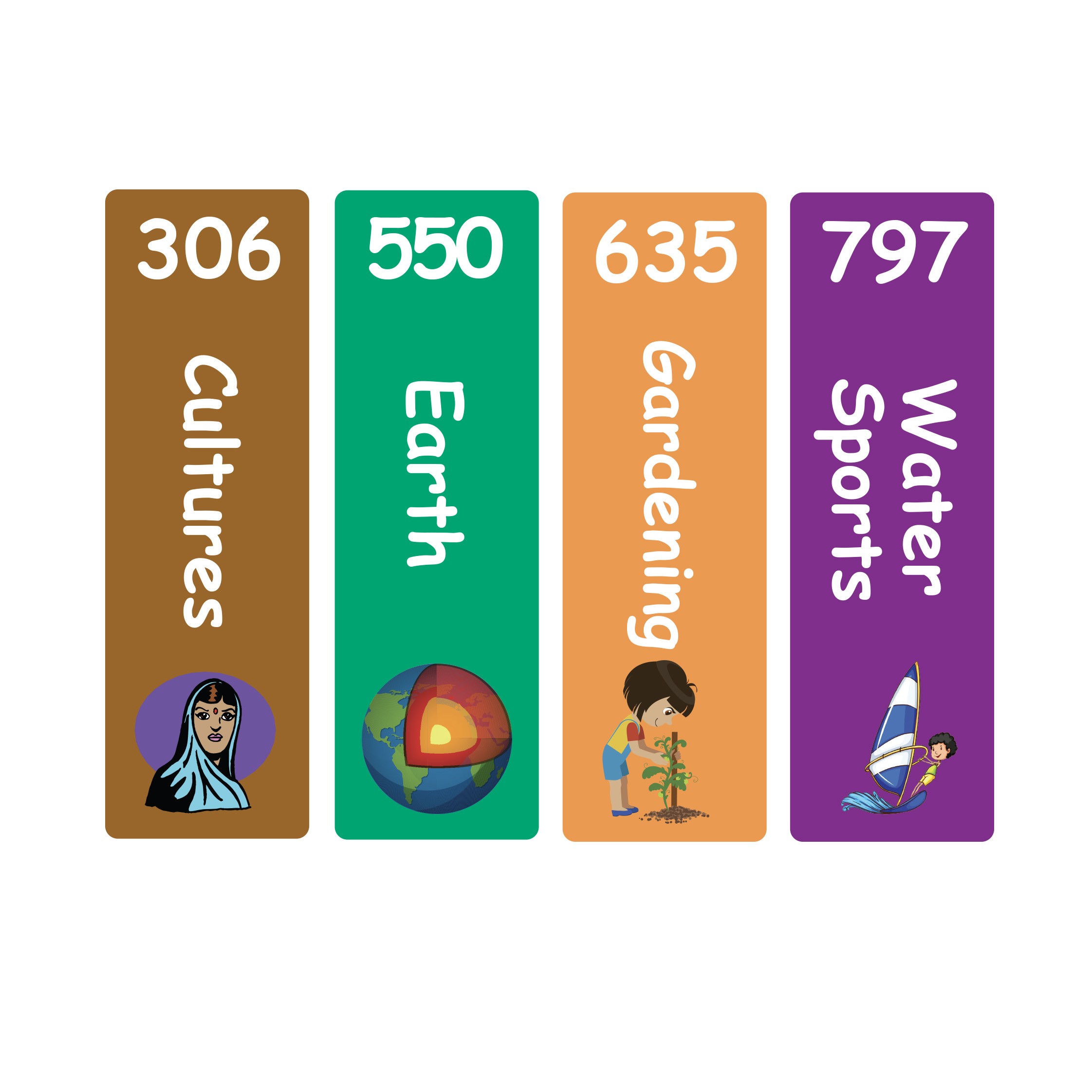 Junior Expanded Non Fiction Sticky Back Signs Set 3 Design 5