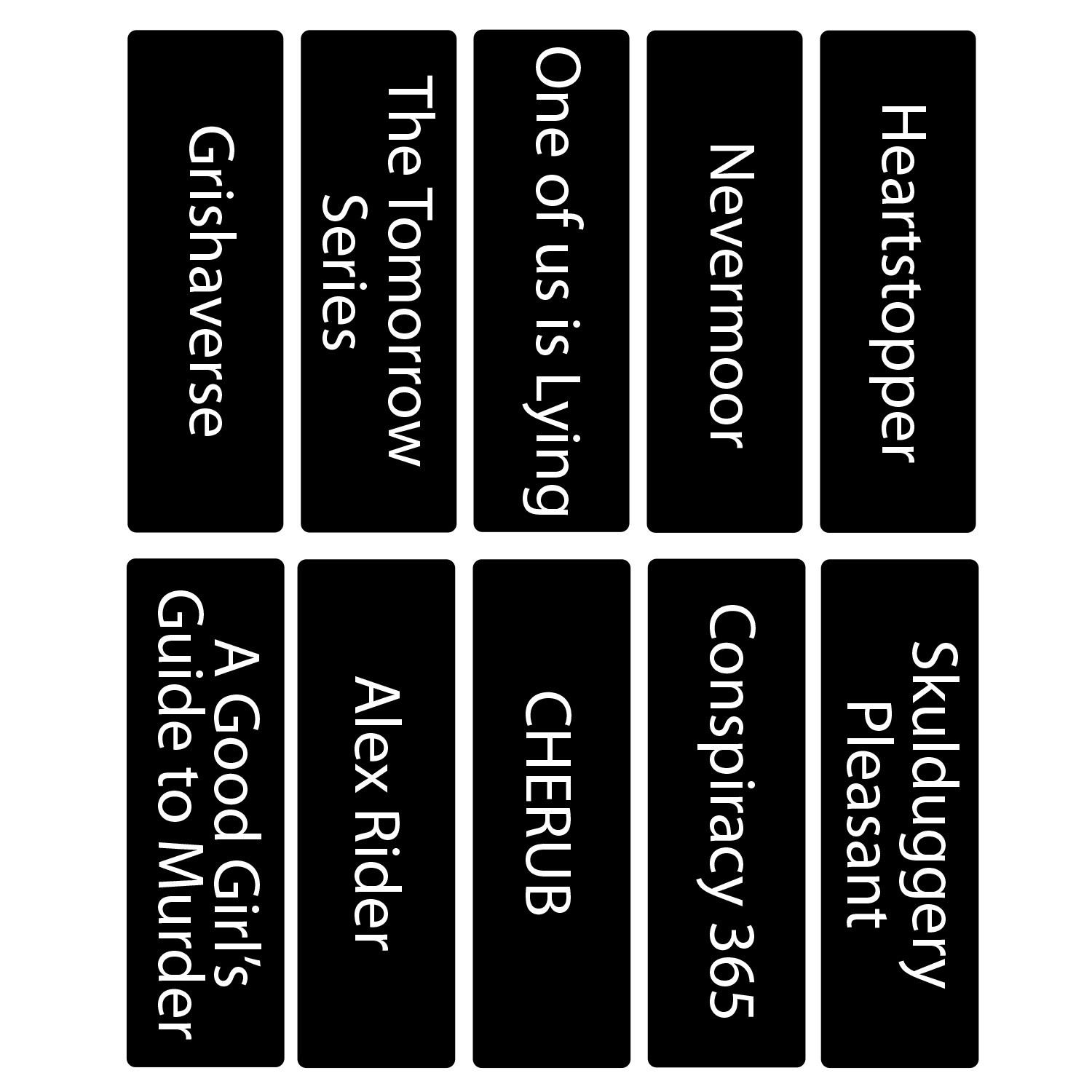 Senior Series Set 2 Text Only Acrylic Collection Divider Pack (double-sided)