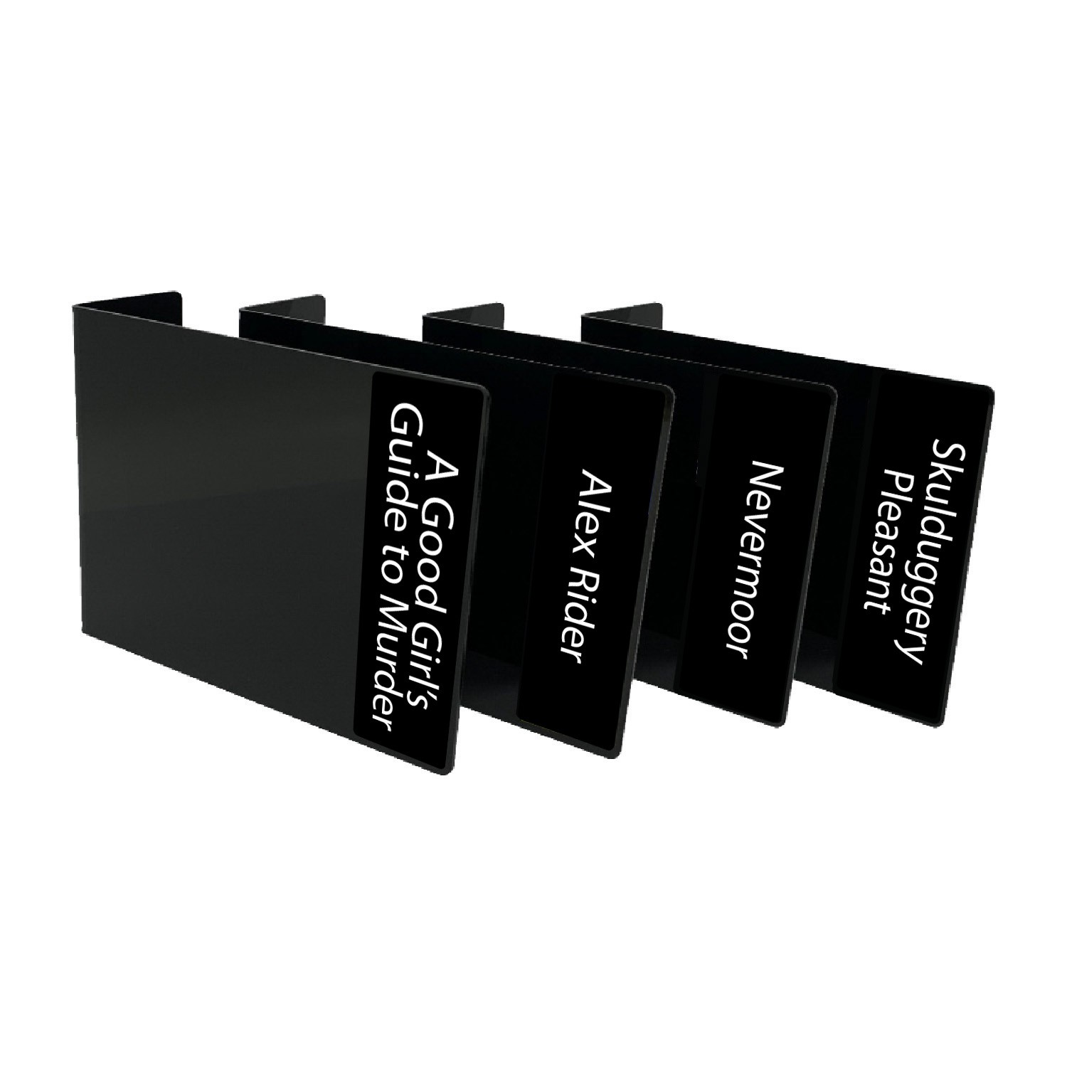 Senior Series Set 2 Text Only Acrylic Collection Divider Pack (Black)