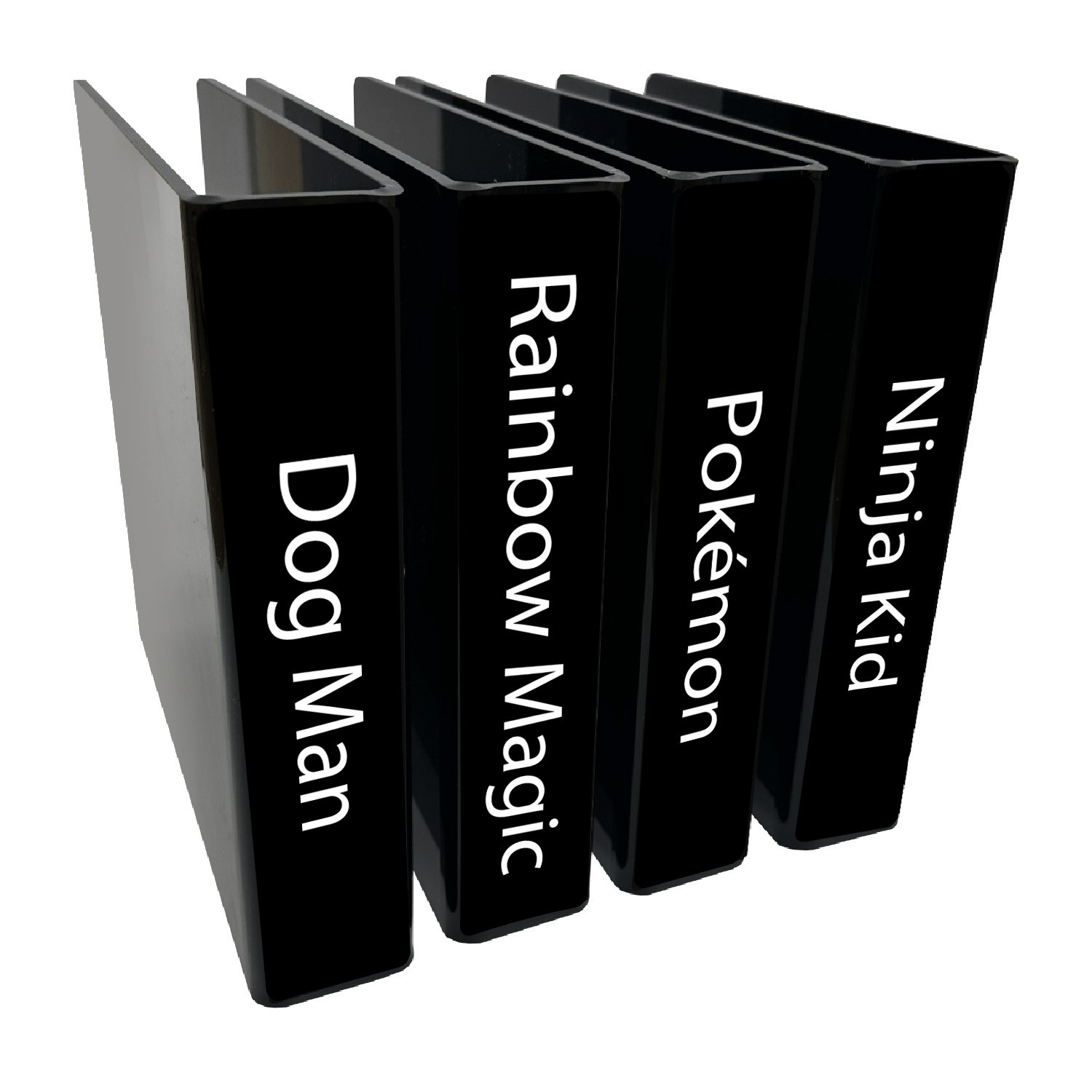 Junior Series Set 2 Text Only Slimline Divider Pack 200mm (Black)