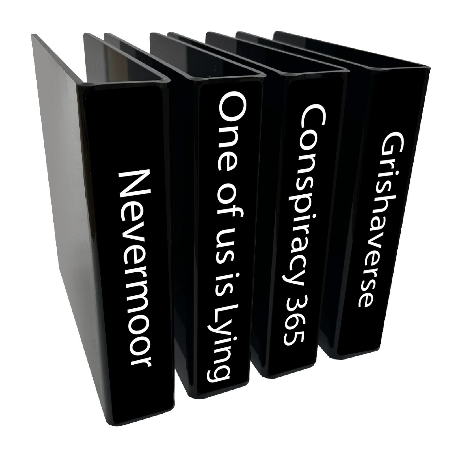 Senior Series Set 2 Text Only Slimline Divider Pack 200mm (Black)