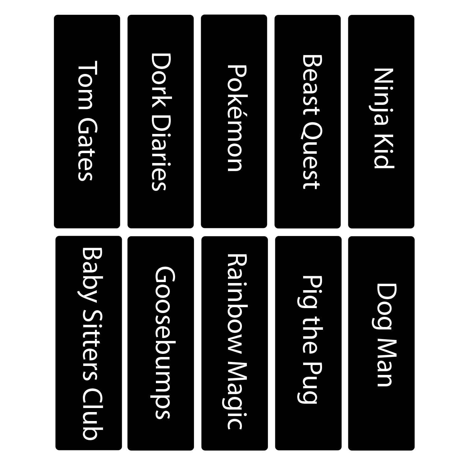 Junior Series Set 2 Text Only Acrylic Collection Divider Pack