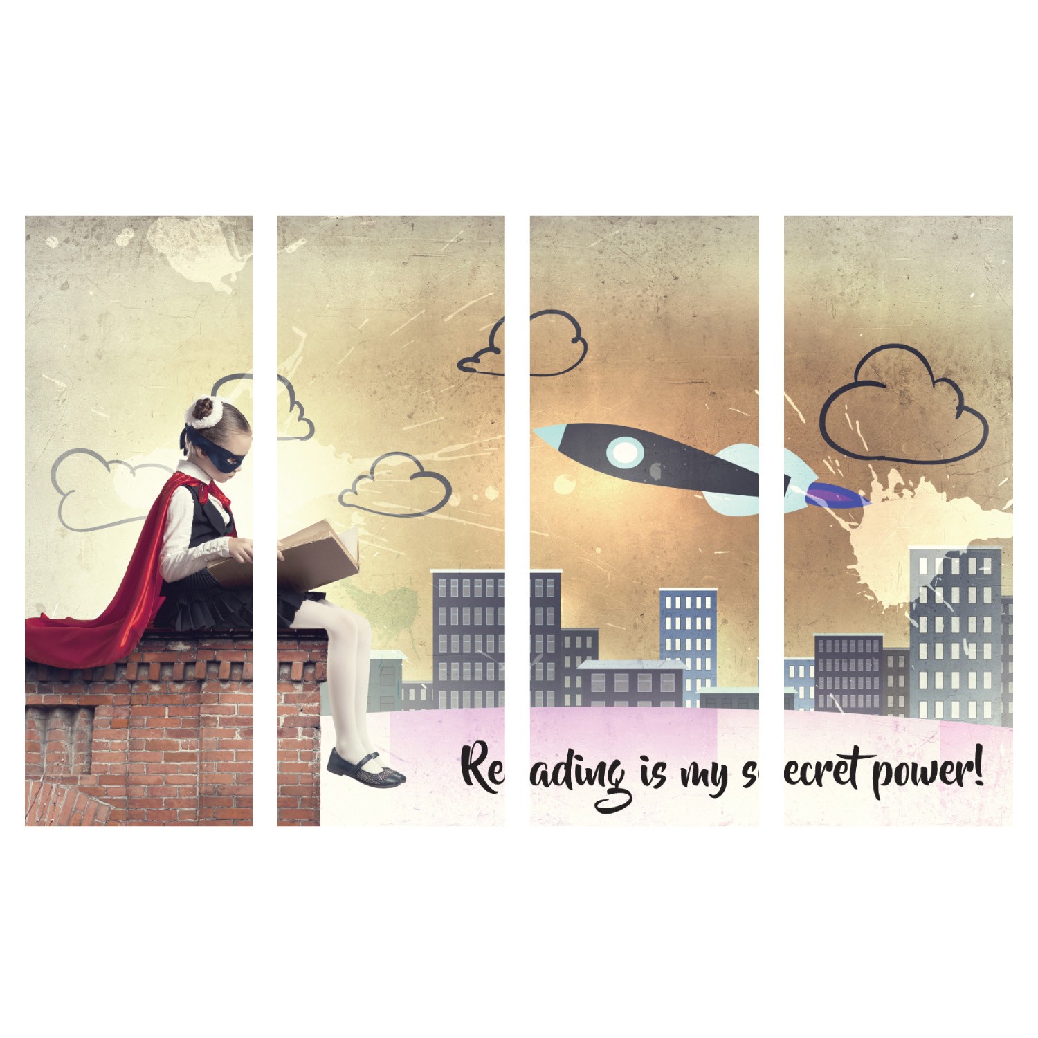 Reading is My Secret Power Wall Mural (Removable)