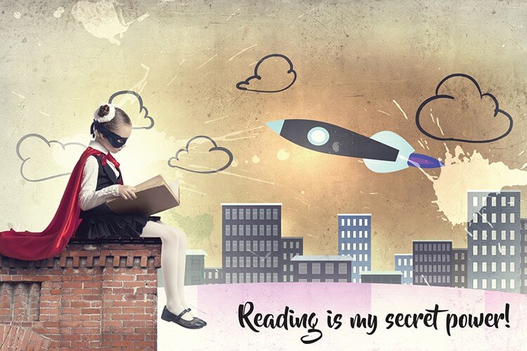 Reading is My Secret Power Wall Mural (Semi-Permanent)