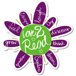 Love to Read Flower Printed Sticker