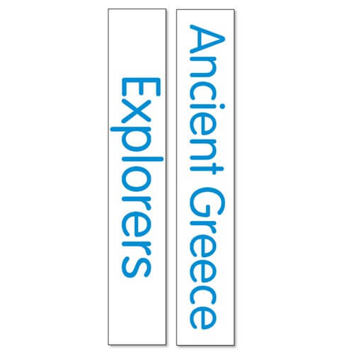 Slim Expanded Non Fiction Vinyl Signs Set 4 Design 2