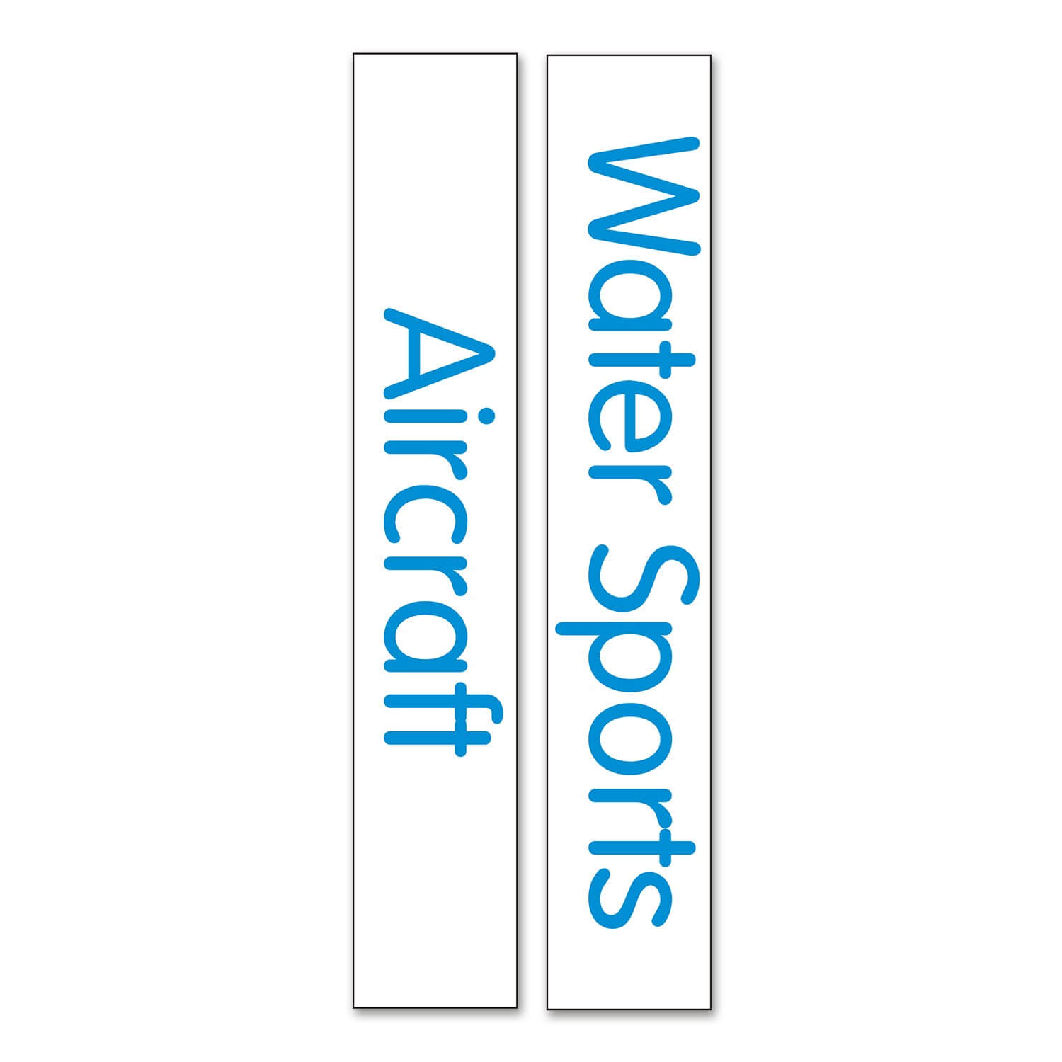 Slim Expanded Non Fiction Vinyl Signs Set 3 Design 2