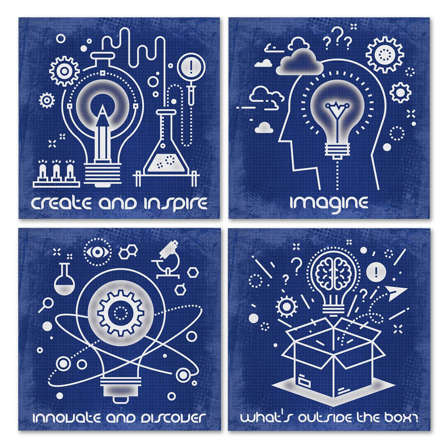 Making Tomorrow Happen Wall Graphic Sticker Set of 4 600mm