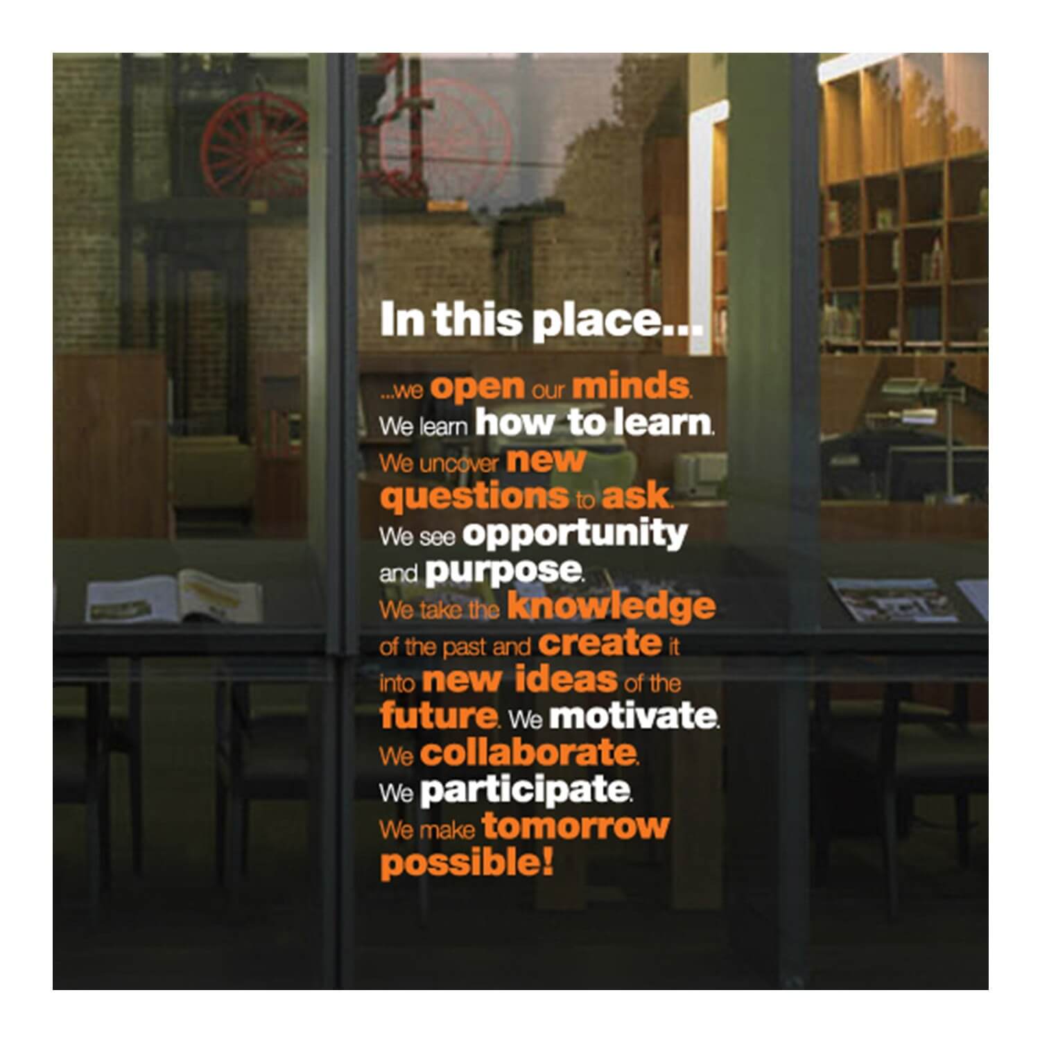 In This Place Word Wall Vinyl Lettering (Regular)