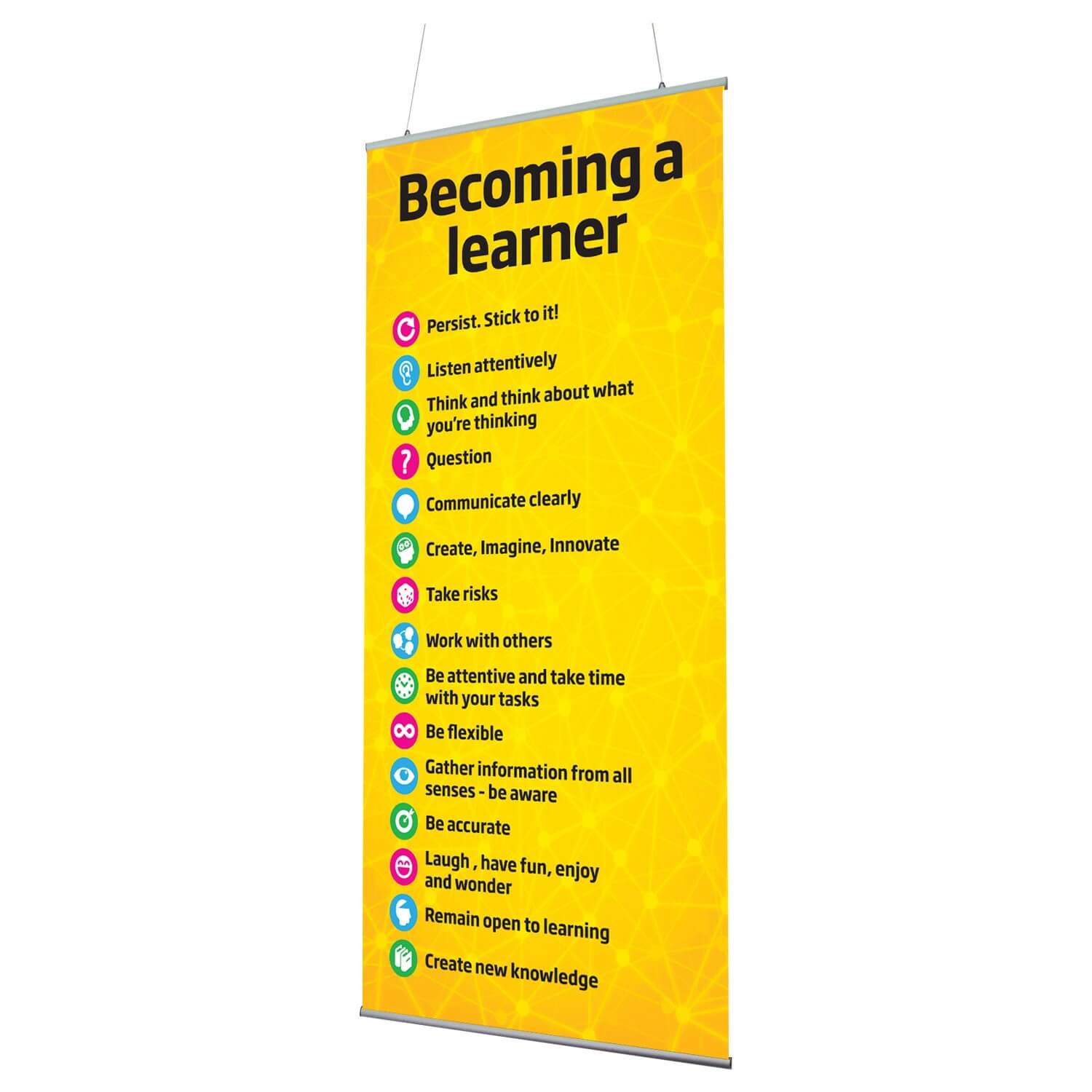 Becoming a Learner Indoor Banner 720mm x 1440mm & Hanging
