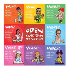 Open Question Starters Adhesive Wall Graphic Sticker